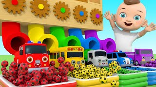 Bingo Song Baby Songs Learn Vehicle names and color change slide play - Nursery Rhymes \& Kids Songs