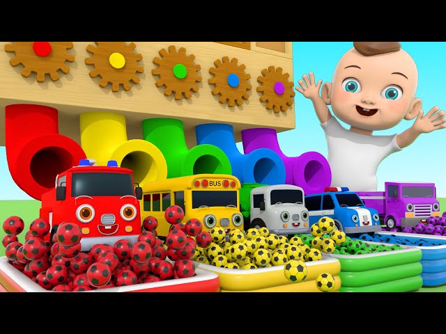 Bingo Song Baby Songs Learn Vehicle names and color change slide play - Nursery Rhymes & Kids Songs class=