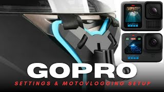 GOPRO Settings For MOTOVLOGGING || Helmet Setup - Microphone - Mount - Media MOD