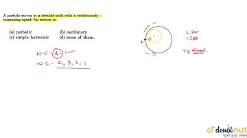 A particle moves in a circular path with a continuously increasing speed. Its motion is