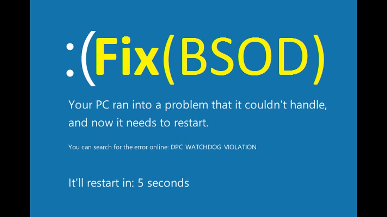 windows 10 blue screen of death bsod fix howtosolveit youtube