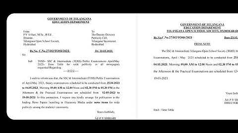 OFFICIAL,TOSS BOARD EXAM TIME TABLE RELEASED,25 APRIL 2023 THEORY EXAMS, PRACTICAL 12-05- 2023 Start