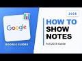 How to Show Speaker Notes in Google Slides on Ipad or Desktop (Full 2026 Guide)
