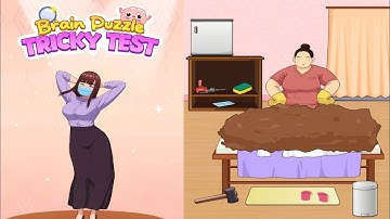 brain puzzle tricky test level 16. walkthrough gameplay