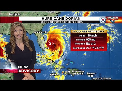 Dorian downgraded to a Cat. 2 hurricane, tropical storm watch ended for Broward