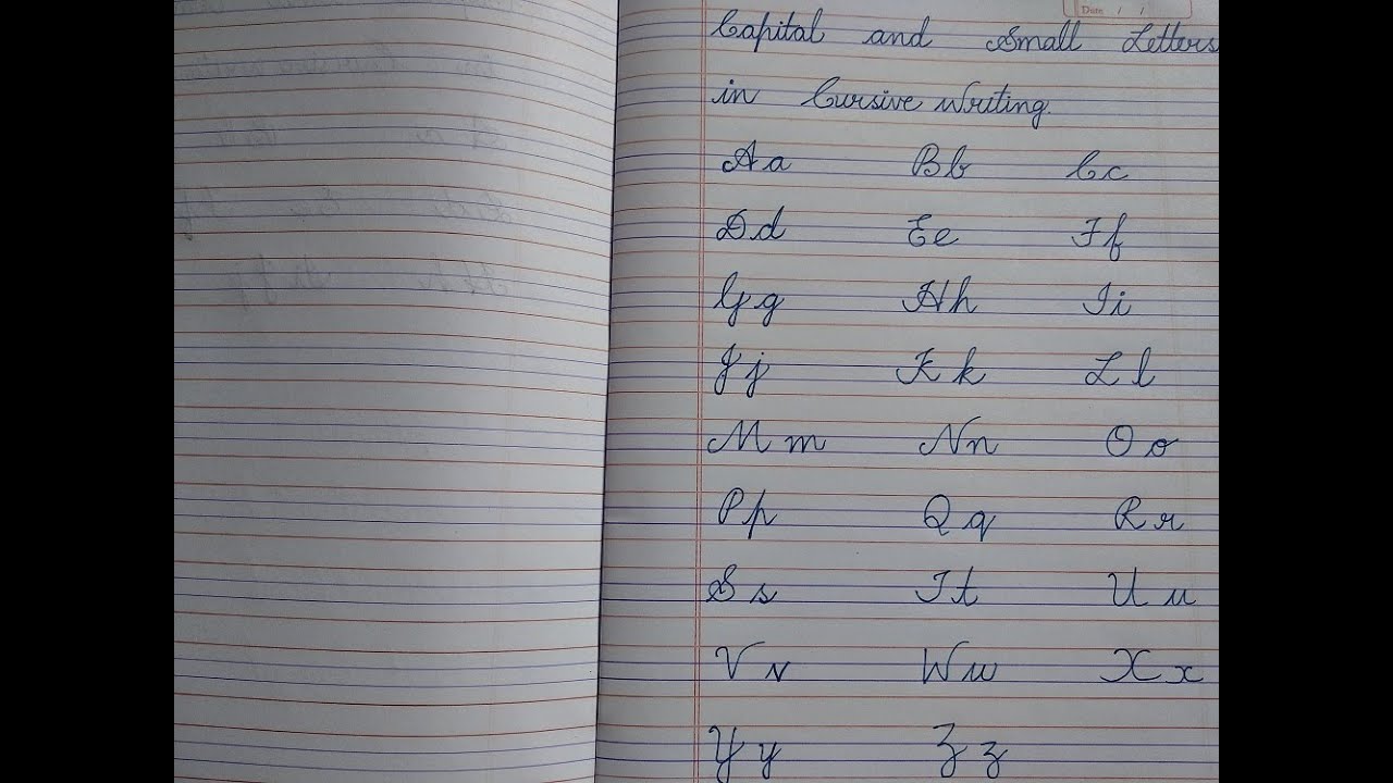 Capital and Small Alphabets in Cursive writing. - YouTube