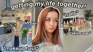 GETTING MY LIFE TOGETHER: new nails, lash lift, organising &amp; hauls