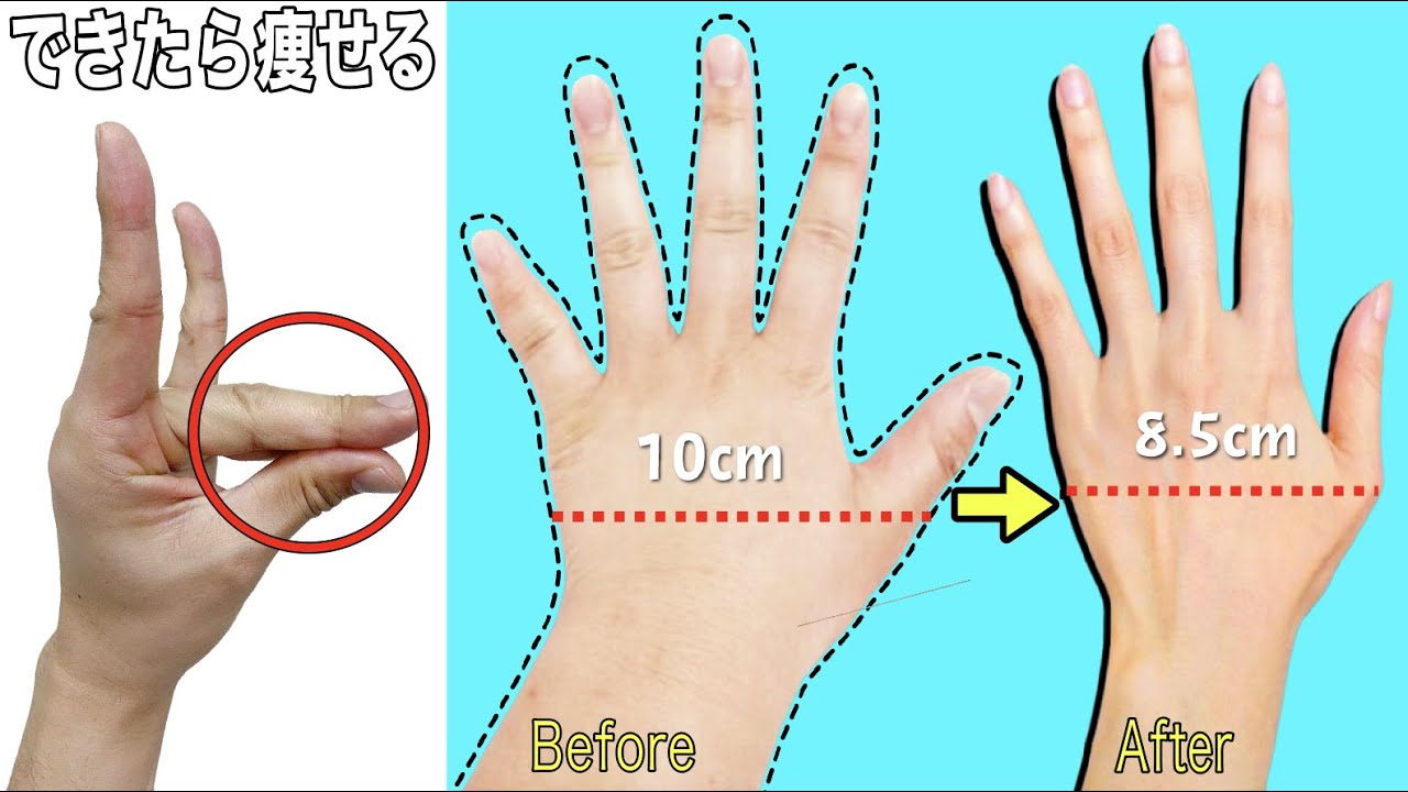 細長く美しい指を作る方法♥️ 手首の痛み【腱鞘炎】も解消