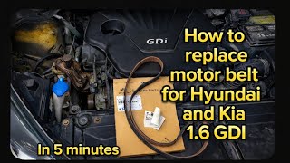 How to Replace a Serpentine Belt | Hyundai & Kia 1.6L GDI