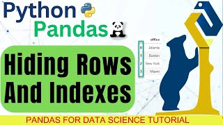 Python Pandas Tutorial  Hiding Rows And Indexes   Analyzing and Exploring Your Data