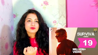 Vivegam - Surviva Official Song Video | Ajith Kumar | Anirudh | Siva | Reaction