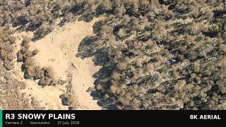 R3 Snowy Plains — Camera 2 — Kosciuszko wild horse retention area, 27 July 2026 (4K aerial)