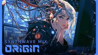 ORIGIN | Cyberpunk Synthwave Mix for Coding, Focus & Productivity
