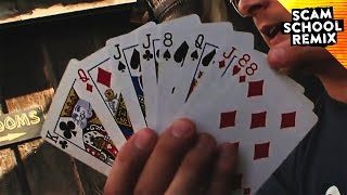 It's not exactly poker, but it looks a lot like it--and you always
win. source: have winning hand with an easy poker cheat!
http://youtu.be/pcllx0jq...