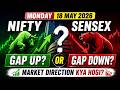 NIFTY & SENSEX Monday Prediction | 18 May 2026 Gap Up or Gap Down?