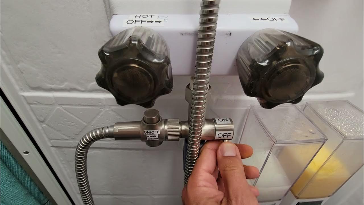 Steps to Showering while Boondocking with Showermiser Valve YouTube