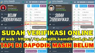 SOLUSI BAGI AKUN SUDAH TERVERIFIKASI ONLINE TAPI BELUM TERVERIFIKASI DI APLIKASI DAPODIK screenshot 3