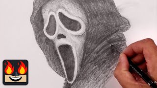 How To Draw Ghostface Sketch Tutorial