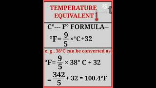 Temperature Equivalent-°C To °F Formula///Knowledge Box//