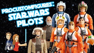 Star Wars: ProCustomFigures X-Wing Pilots - Kenner Inspired Figures