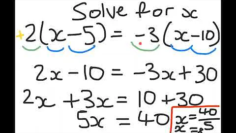 Grade 8/9 Maths - Solve for x (part 1)