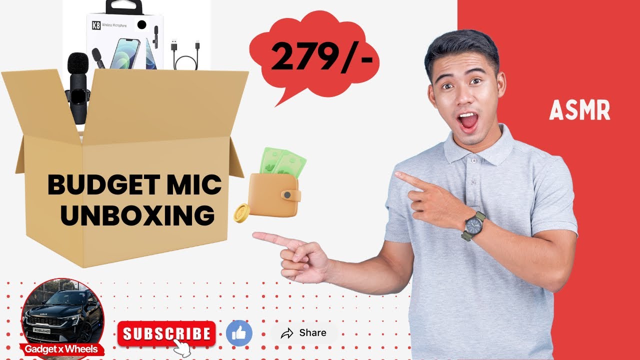 Best Wireless Budget Mic for only ₹279! 🎤 K8 Unboxing & Review