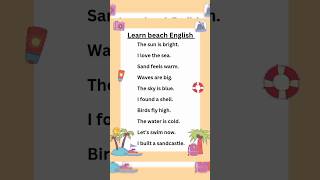 Improve Your BEACH English Skills Today! #shorts #beach #learnenglish 🏖️🌊