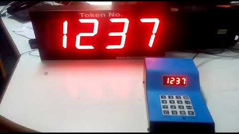 Dezire 4 digit Token display system with calling keypad with ding dong sound