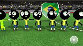 Stickman Soccer 2019 Brazil Vs Slovakia  Match-20 Android Gameplay. screenshot 1