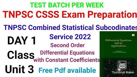 TNPSC Combined Statistical Subcodinates Service Preparation/How to prepare CSSS Exam/important Topic