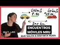 ENCUENTROS MRU |2 móviles EN SENTIDO OPUESTO QUE SALEN A DIFERENTE HORA | TIEMPO DE CRUCE Y POSICIÓN