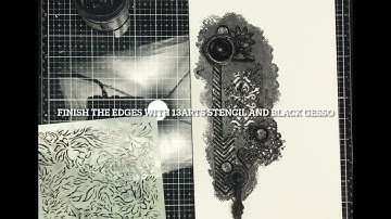 Mixed media canvas for 13arts by Sandra