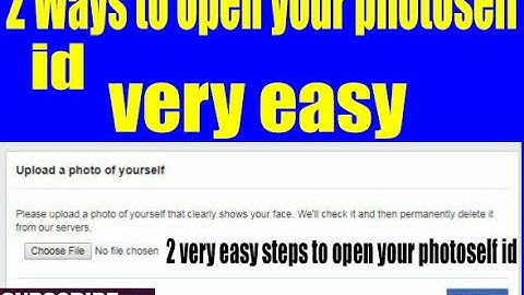 how to open photoself id on facebook