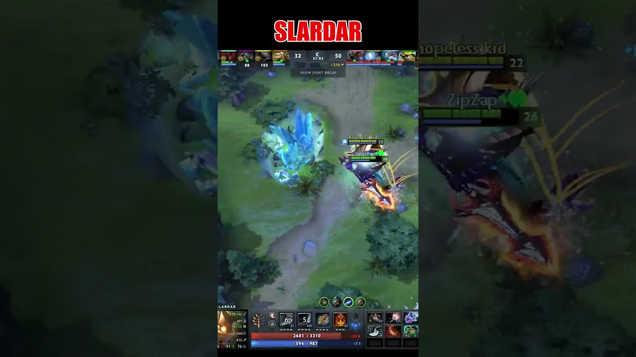 Slardar Rampage in 43 Second 🔥Easy 1700 Golds 🔥 