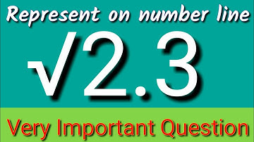 Represent root 2.3 on the number line, Locate root 2.3 on number line, √2.3 on the number line,