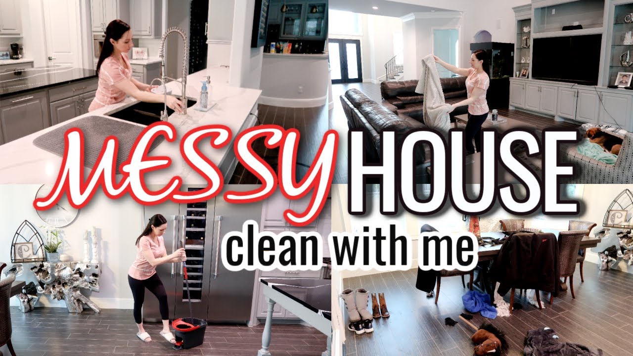 MESSY HOUSE CLEAN WITH ME // SPEED CLEAN // CLEANING MOTIVATION 2021 ...