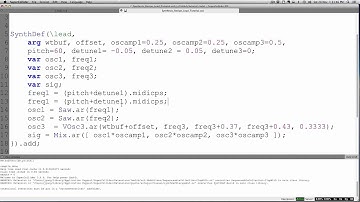 Synthesis Recipe - Lead Synth in Supercollider