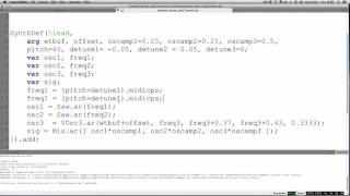 Synthesis Recipe - Lead Synth in Supercollider