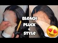 HOW TO: BLEACH KNOTS, PLUCK AND STYLE LACE FRONT WIGS | FT ADORABLE HAIR | ABYGAELL ANSUAA