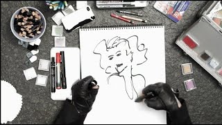 Karl Lagerfeld Sketches His Life Full