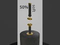0% vs 100% Soft Gold Torus Simulation in Blender3D #3danimation  #satisfyingvideo #satisfying