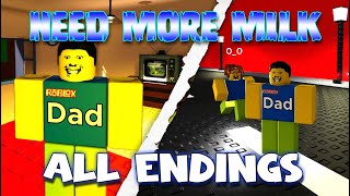 Need More Milk - All Endings - Full Tutorial Roblox