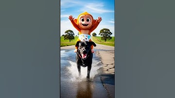 Monkey–Dog’s Daring Rescue Story: Bus Caught Fire, Everyone Was Saved…😭 #shorts #monkey #dog