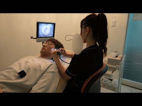Visible ear cleaning, ear hair cutting, and ear massage
