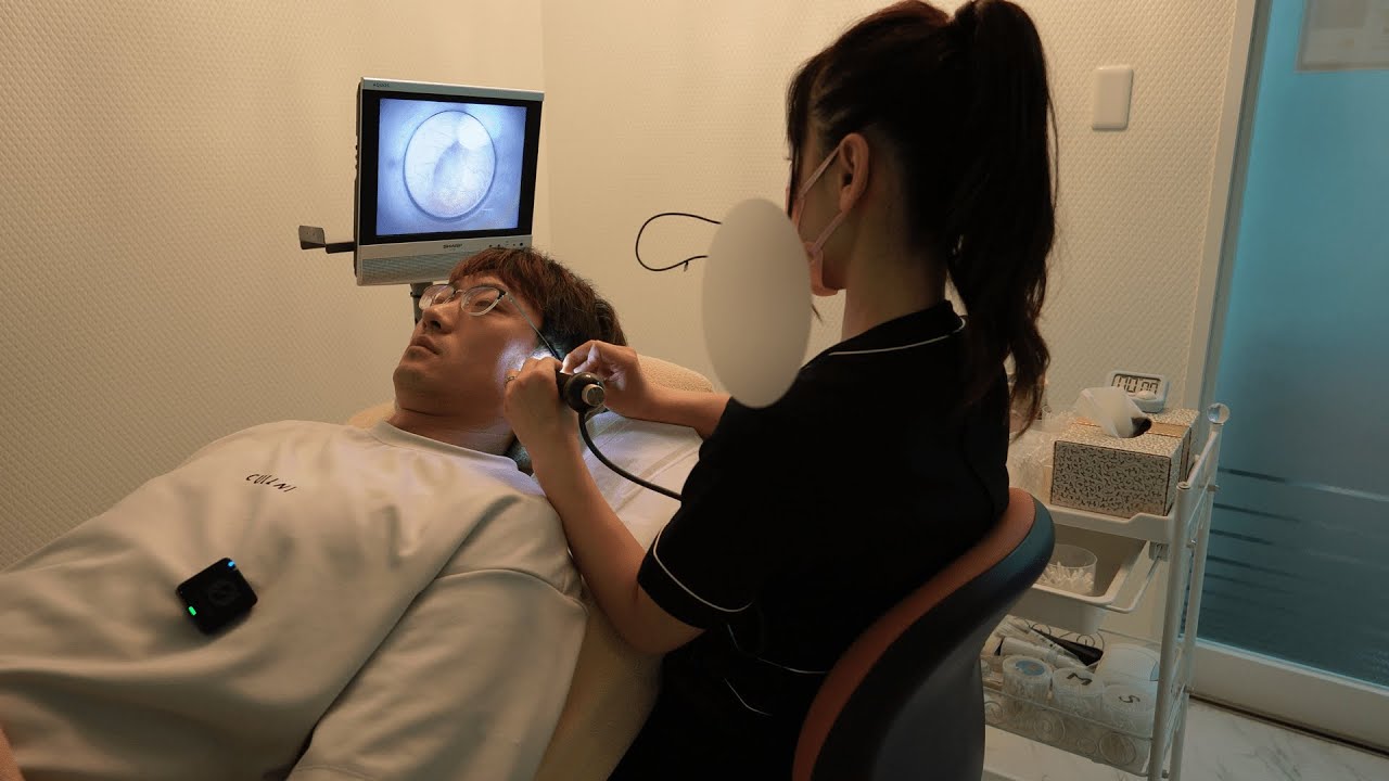 Четкая визуализация: чистка ушей/стрижка волос в ушах/массаж ушей