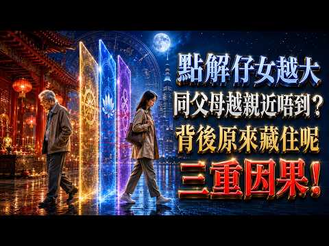 點解仔女越大，同父母越親近唔到？背後原來藏住呢三重因果！【粵語】#家庭倫理 #佛教因果 #親情共業 #改變命運 #佛學智慧 #因果 #佛學 #佛法 #粵語講佛