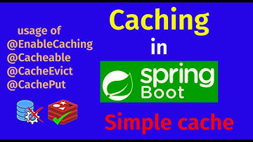 Spring Boot Cache Tutorial| Simple Cache usage | @Cacheable | @CacheEvict | @CachePut
