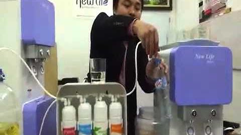 Máy lọc nước New Life thí nghiệm trà