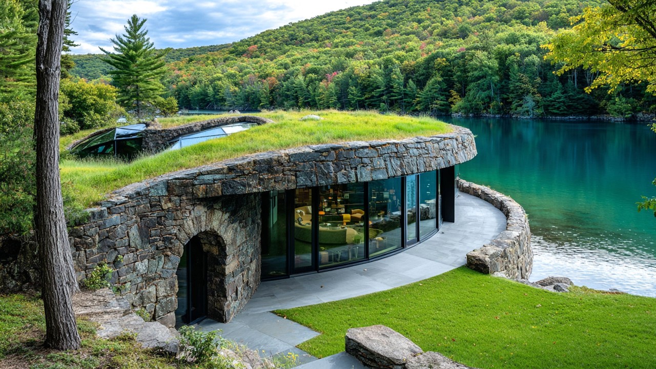 Nature Inspired House Design – The Calm Power of a Circular Stone Retreat