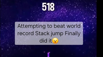 Attempting to beat world record stack jump Finally did it 😮